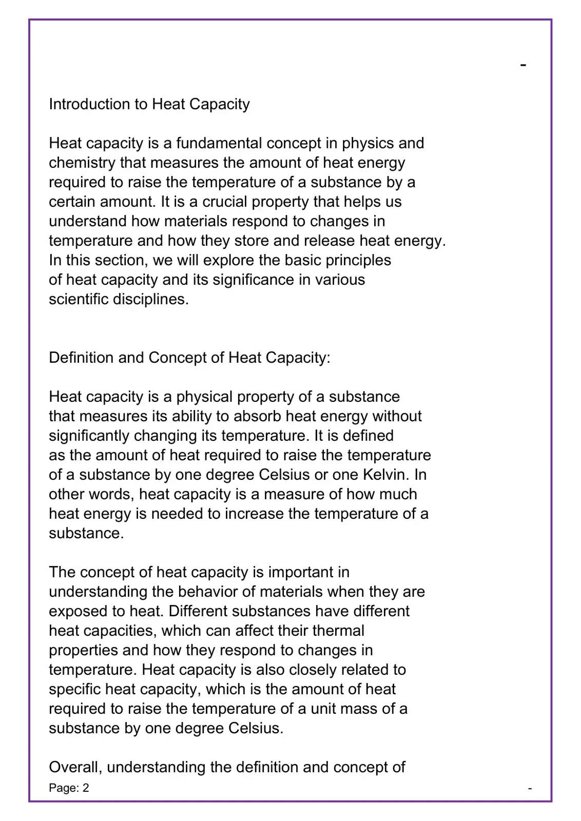 غلاف كتاب Introduction to Heat Capacity
