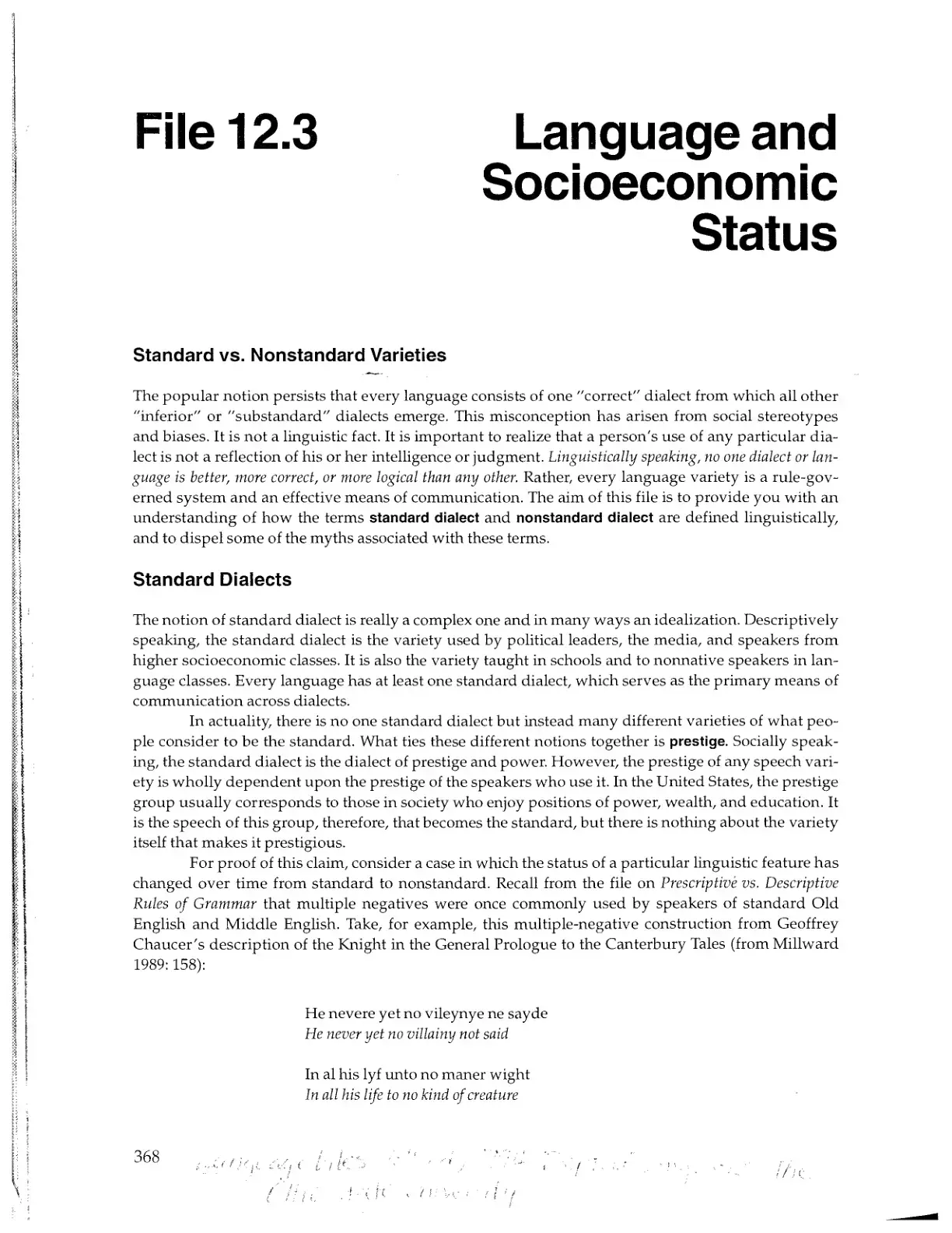 غلاف كتاب Language and Socioeconomic Status