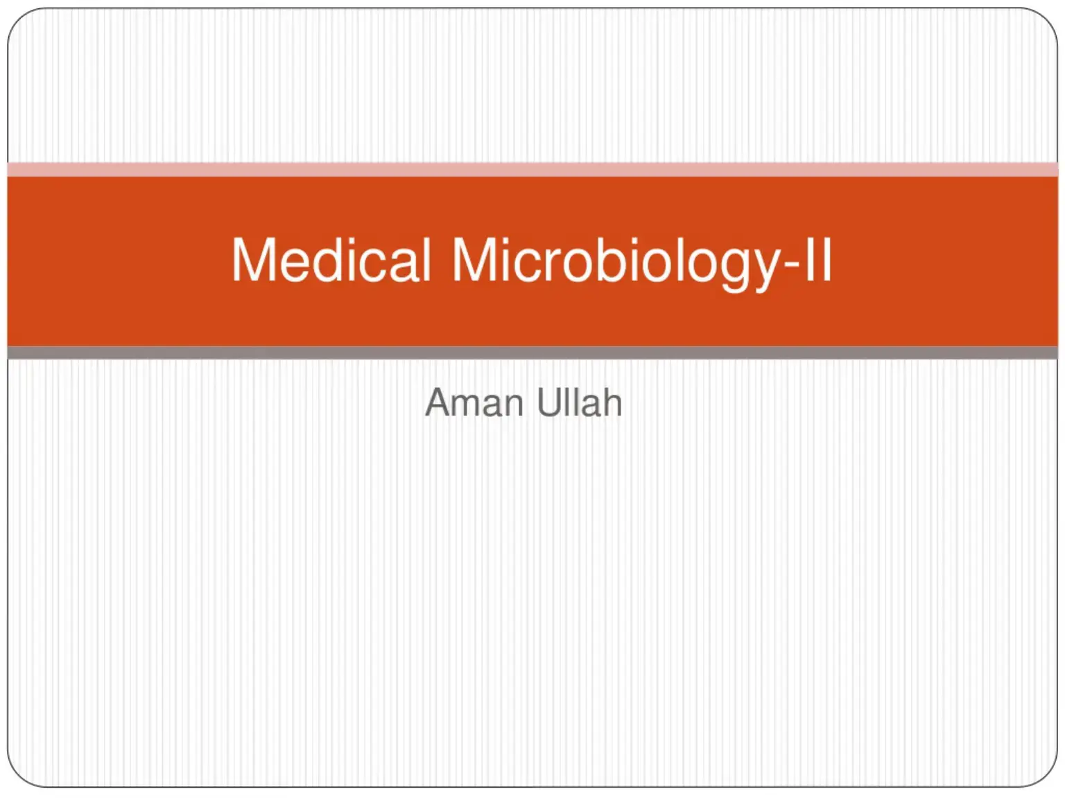 غلاف كتاب Medical Microbiology-II