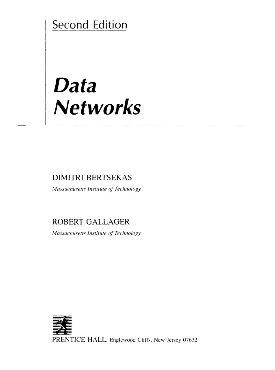غلاف كتاب Data Networks, Second Edition