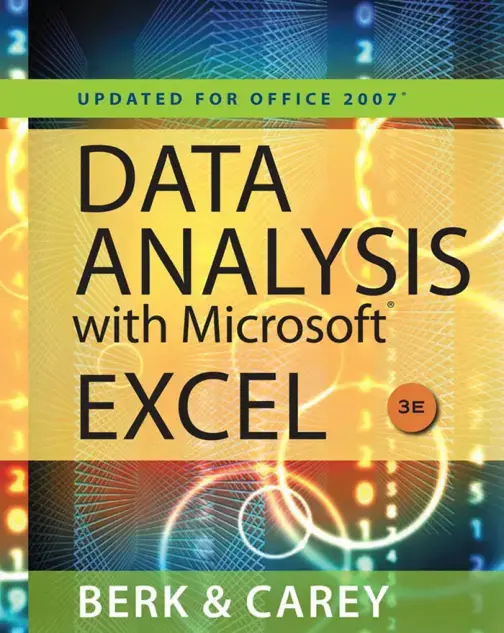 غلاف كتاب DATA ANALYSIS with Microsoft® EXCEL