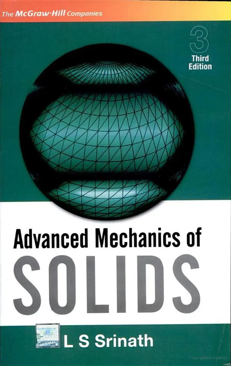 غلاف كتاب Advanced Mechanics of SOLIDS