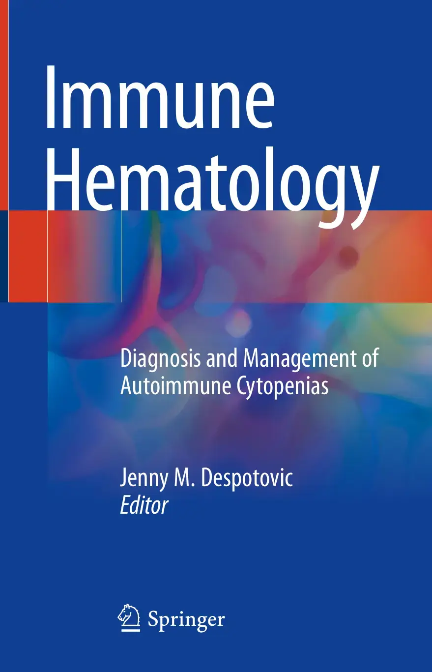 غلاف كتاب Immune Hematology Diagnosis and Management of Autoimmune Cytopenias