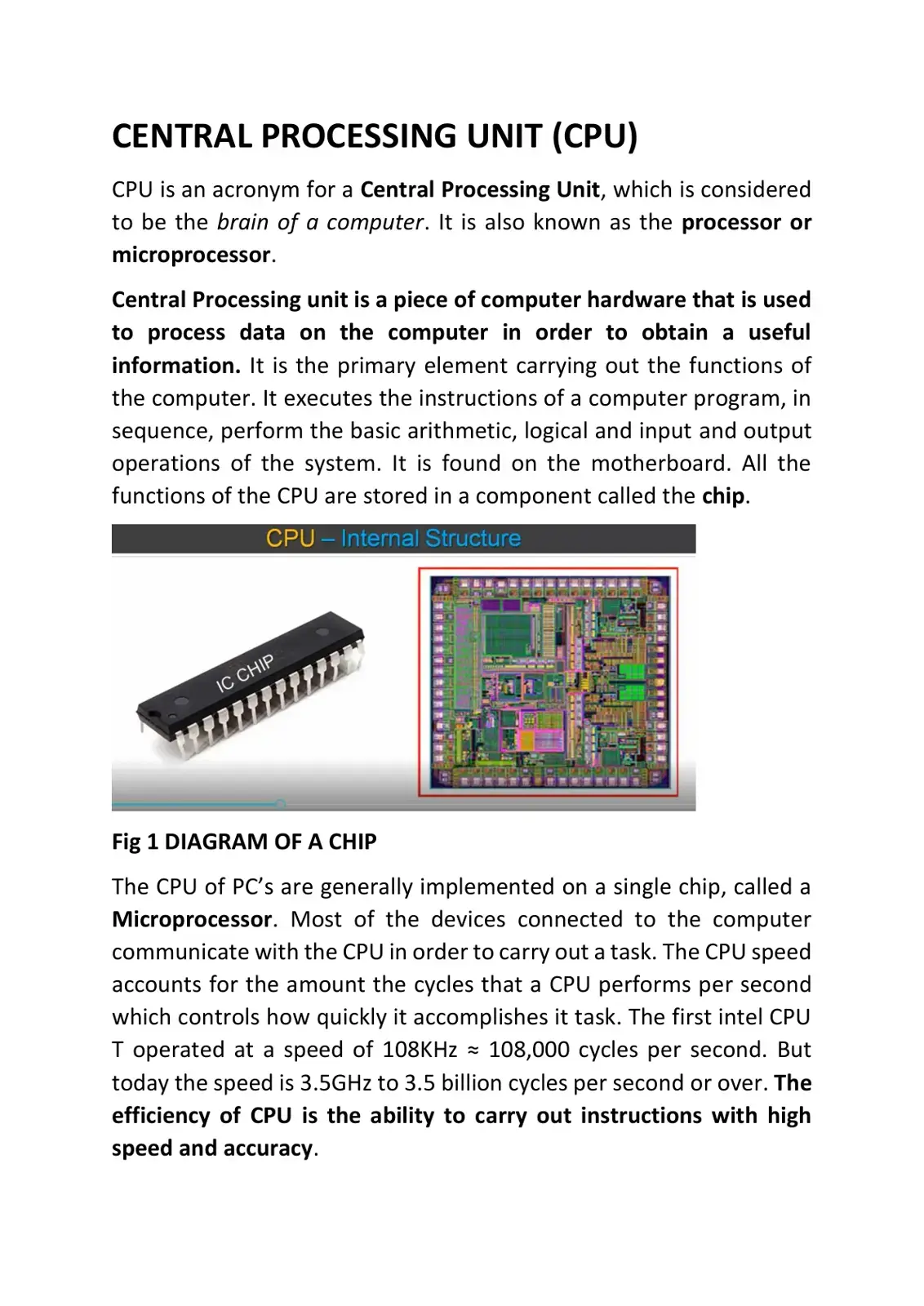 غلاف كتاب Central Processing Unit (CPU)