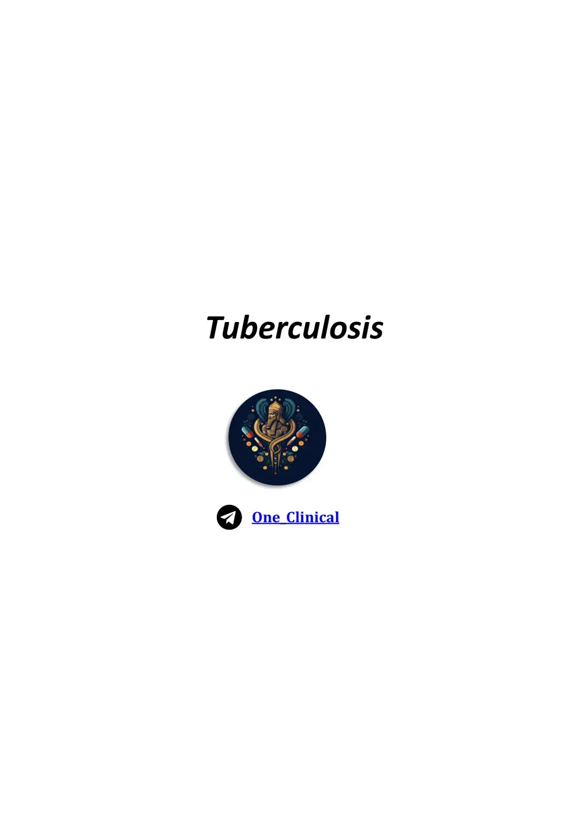 غلاف كتاب Tuberculosis One Clinical