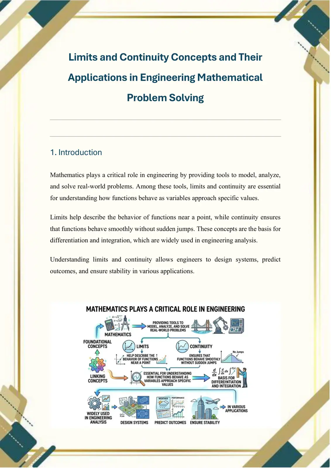غلاف كتاب Limits and Continuity Concepts and Their Applications in Engineering Mathematical Problem Solving