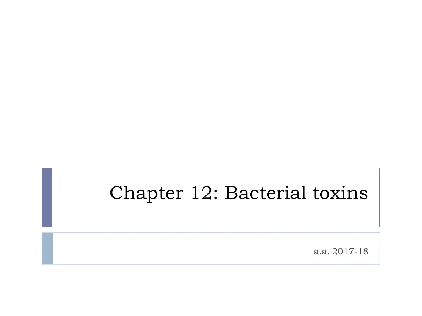 غلاف كتاب Bacterial toxins
