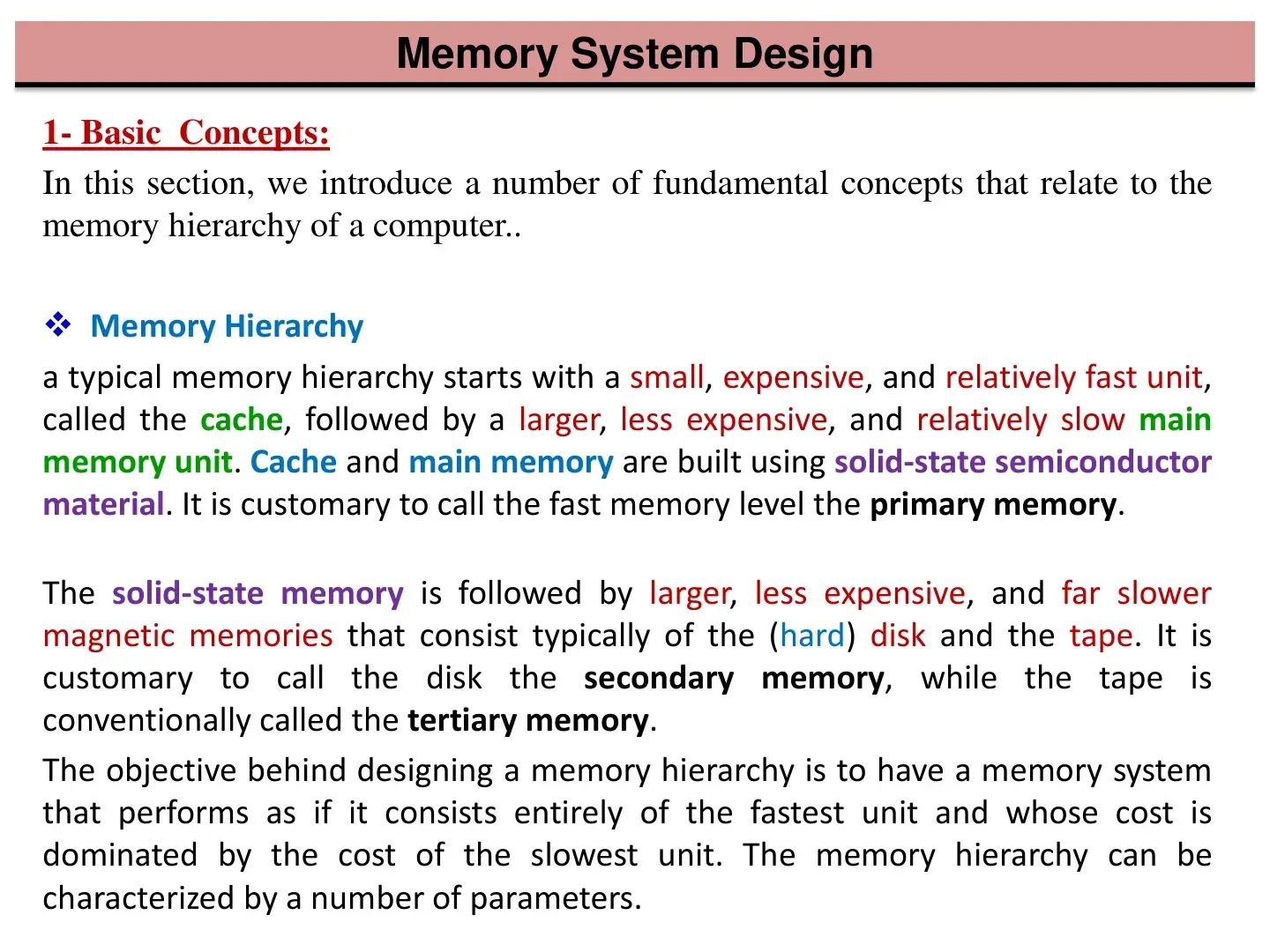 غلاف كتاب Memory System Design