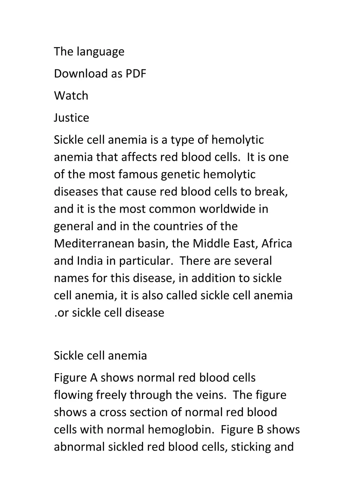 غلاف كتاب Sickle Cell Anemia
