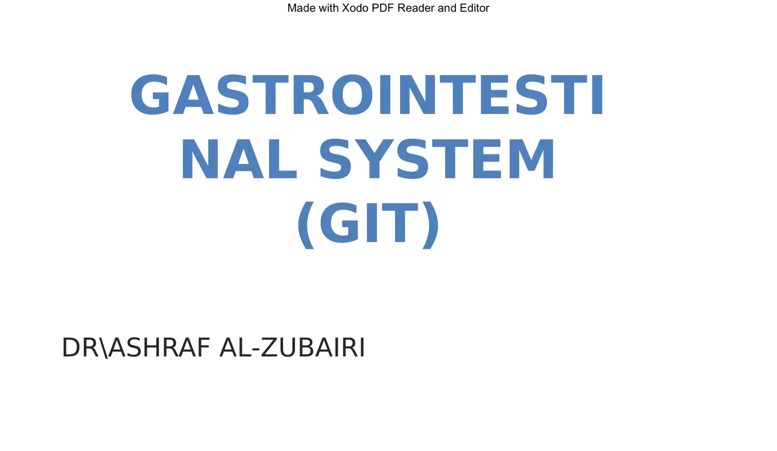 غلاف كتاب GASTROINTESTINAL SYSTEM (GIT)