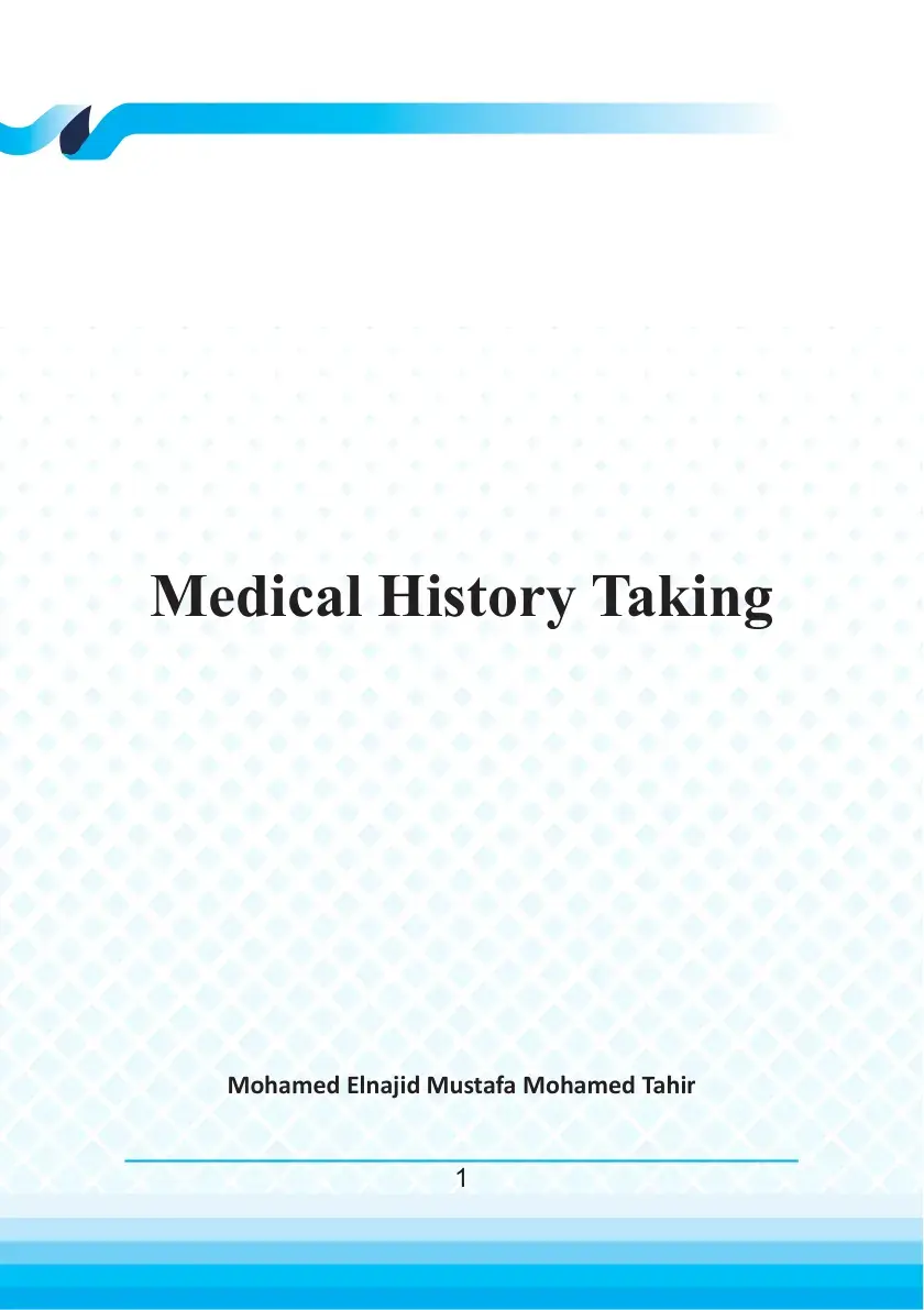 غلاف كتاب Medical History Taking