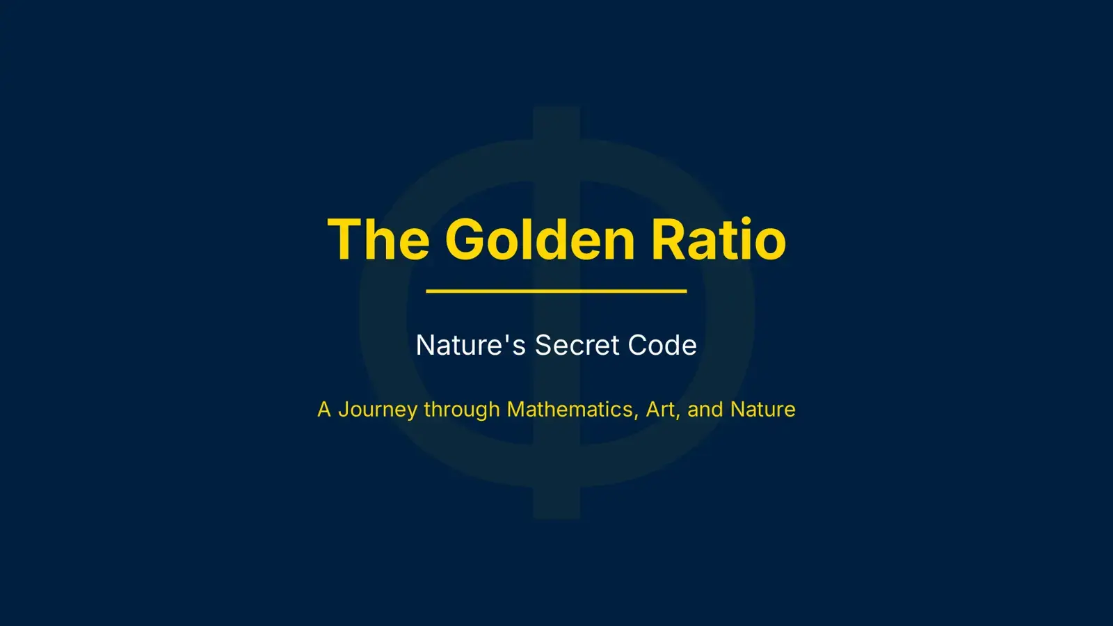 غلاف كتاب The Golden Ratio Nature's Secret Code A Journey through Mathematics, Art, and Nature