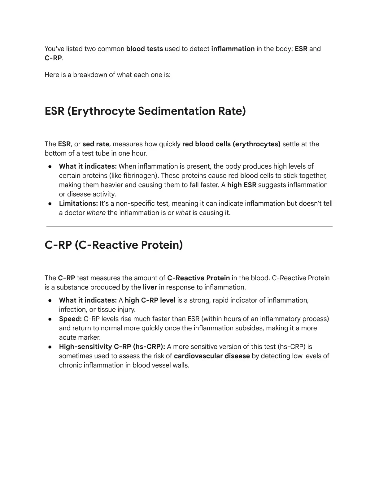 غلاف كتاب ESR and C-RP Blood Tests