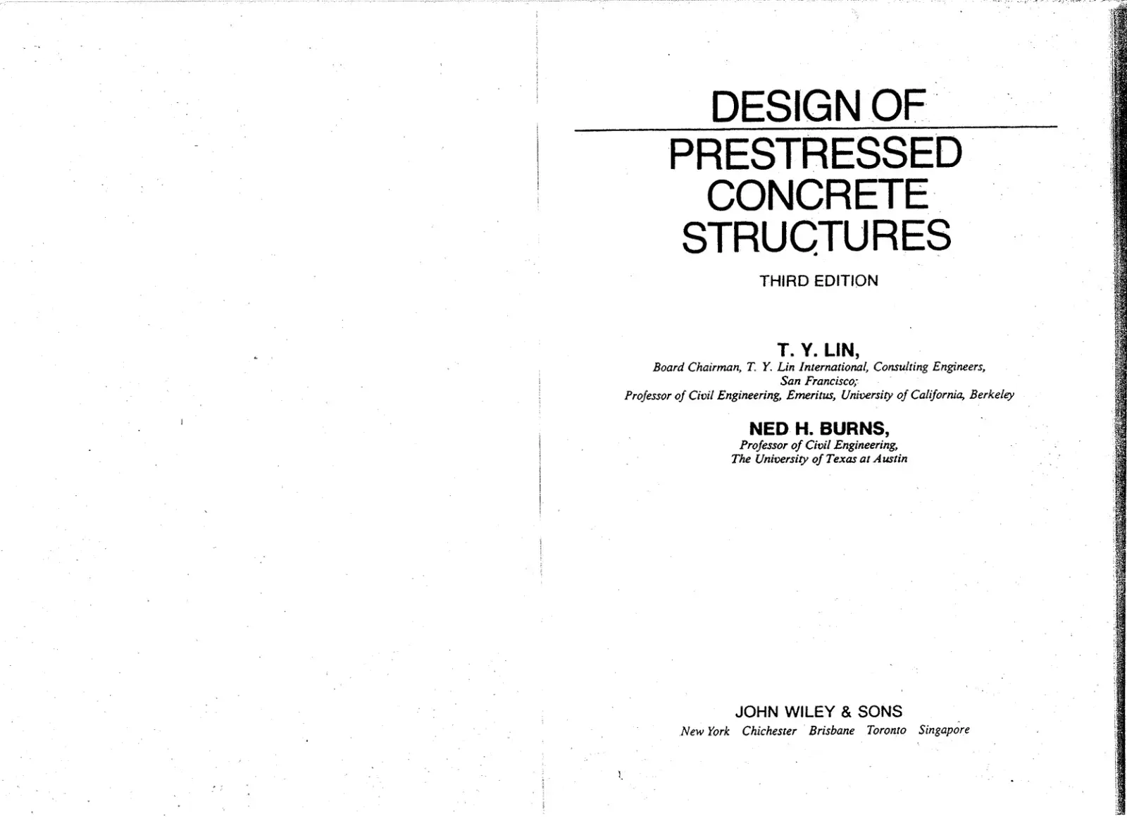 غلاف كتاب DESIGN OF PRESTRESSED CONCRETE STRUCTURES