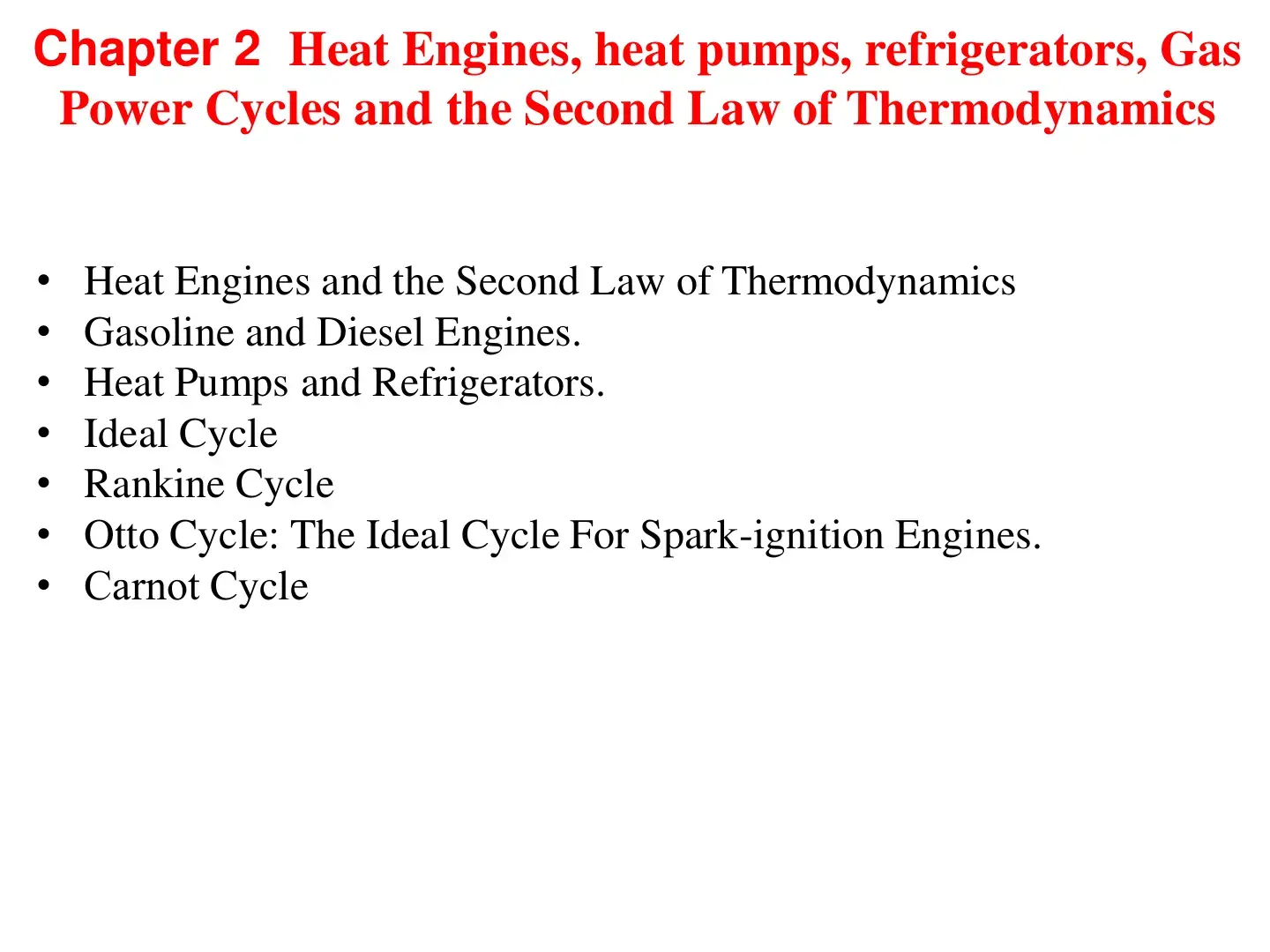 غلاف كتاب Heat Engines, Heat Pumps, Refrigerators, Gas Power Cycles and the Second Law of Thermodynamics