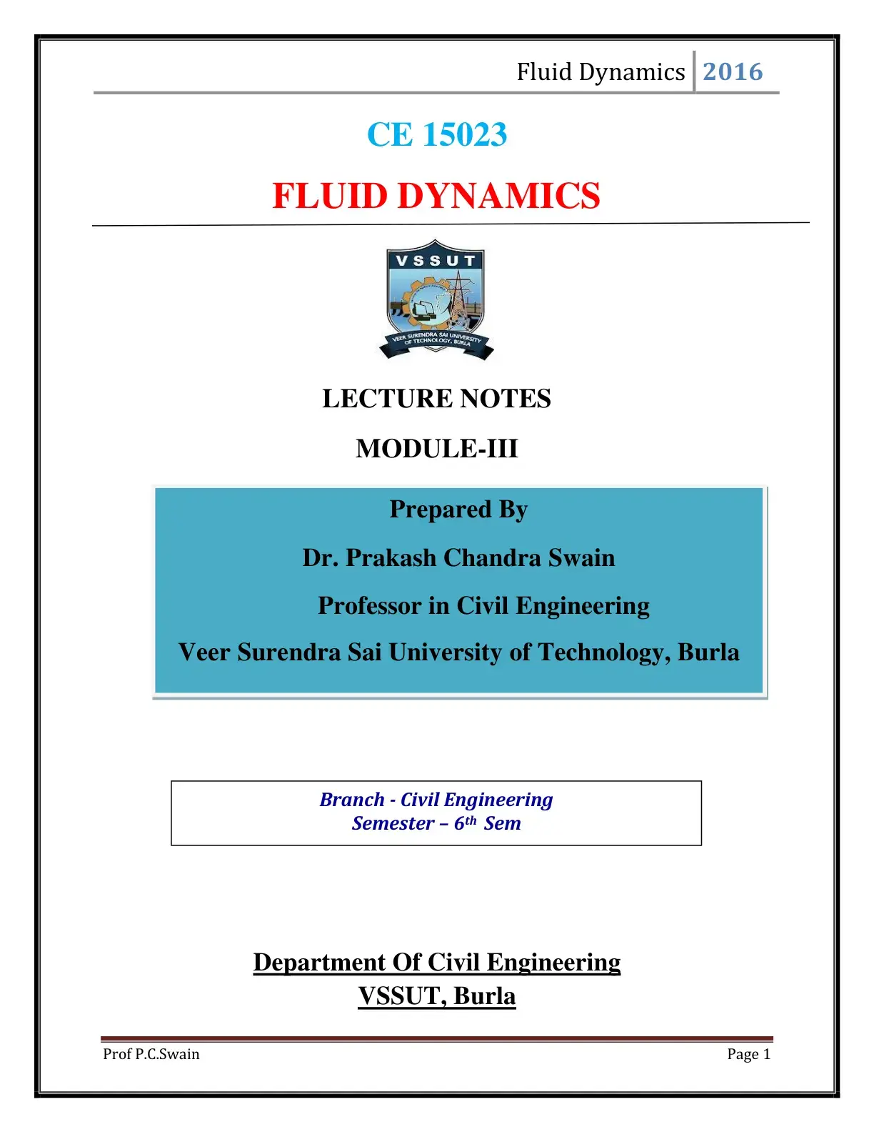 غلاف كتاب FLUID DYNAMICS