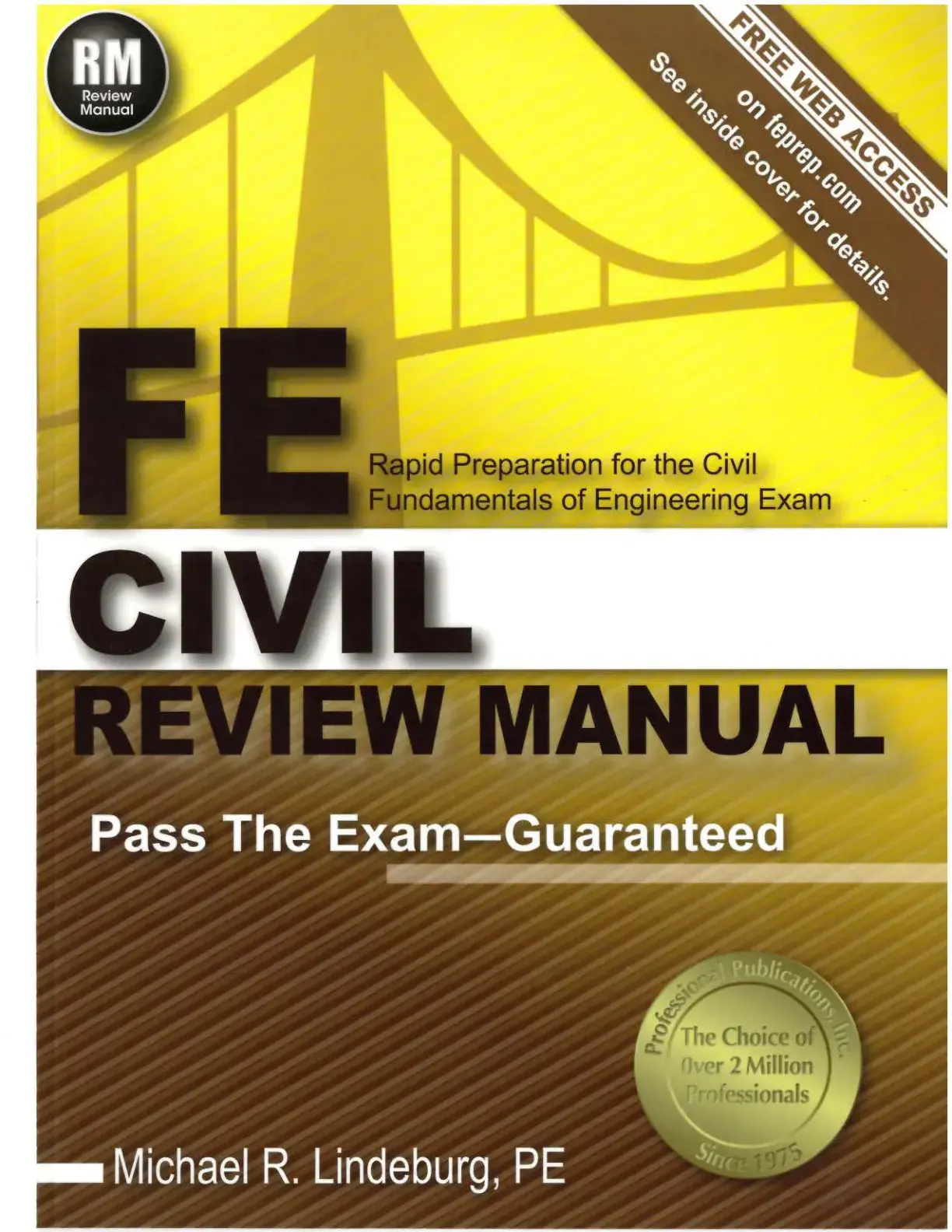 غلاف كتاب FE Rapid Preparation for the Civil Fundamentals of Engineering Exam CIVIL REVIEW MANUAL