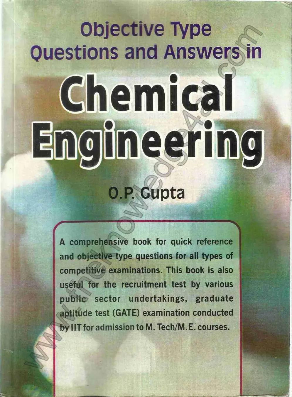 غلاف كتاب Objective Type Questions and Answers in Chemical Engineering