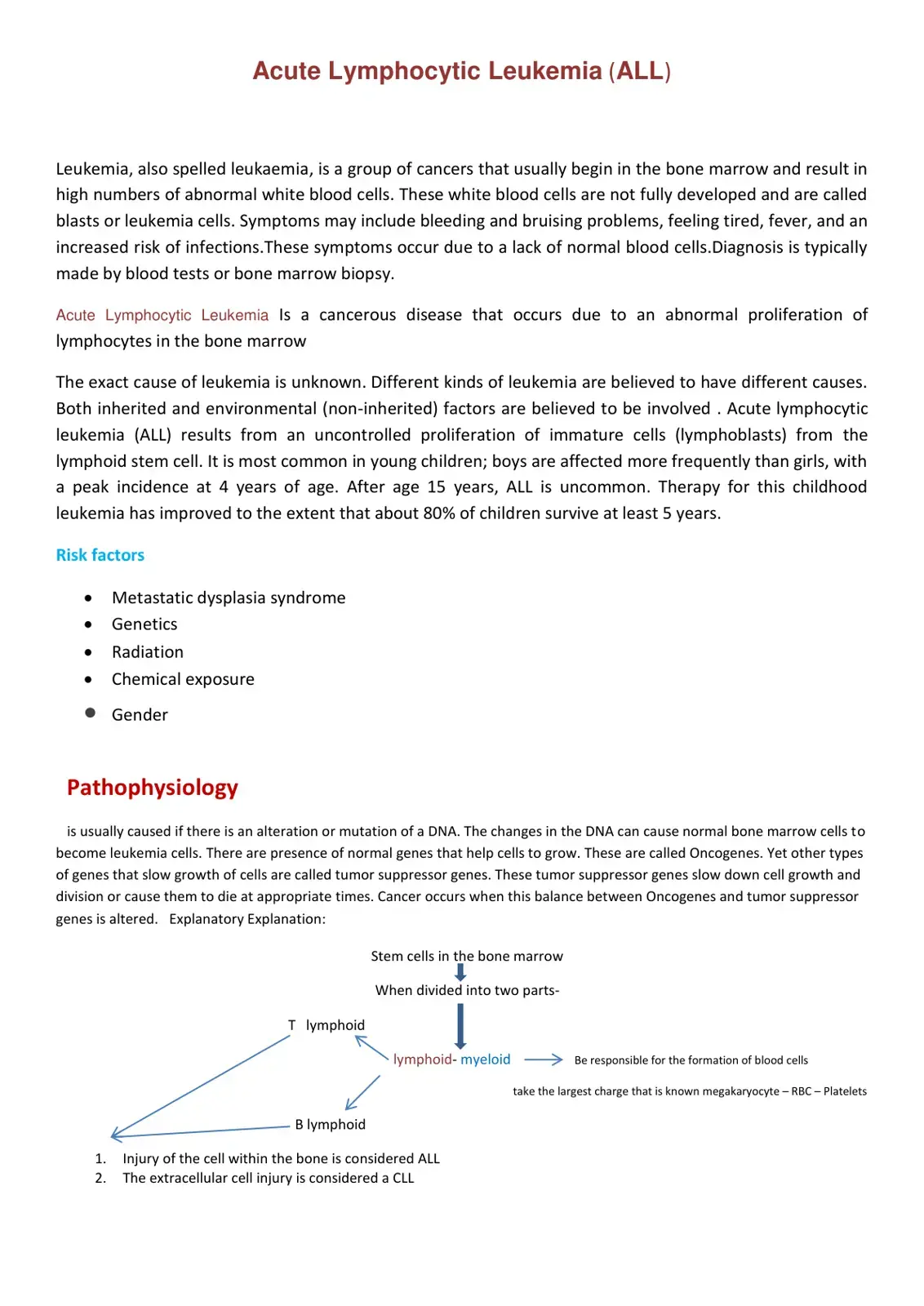 غلاف كتاب Acute Lymphocytic Leukemia (ALL)