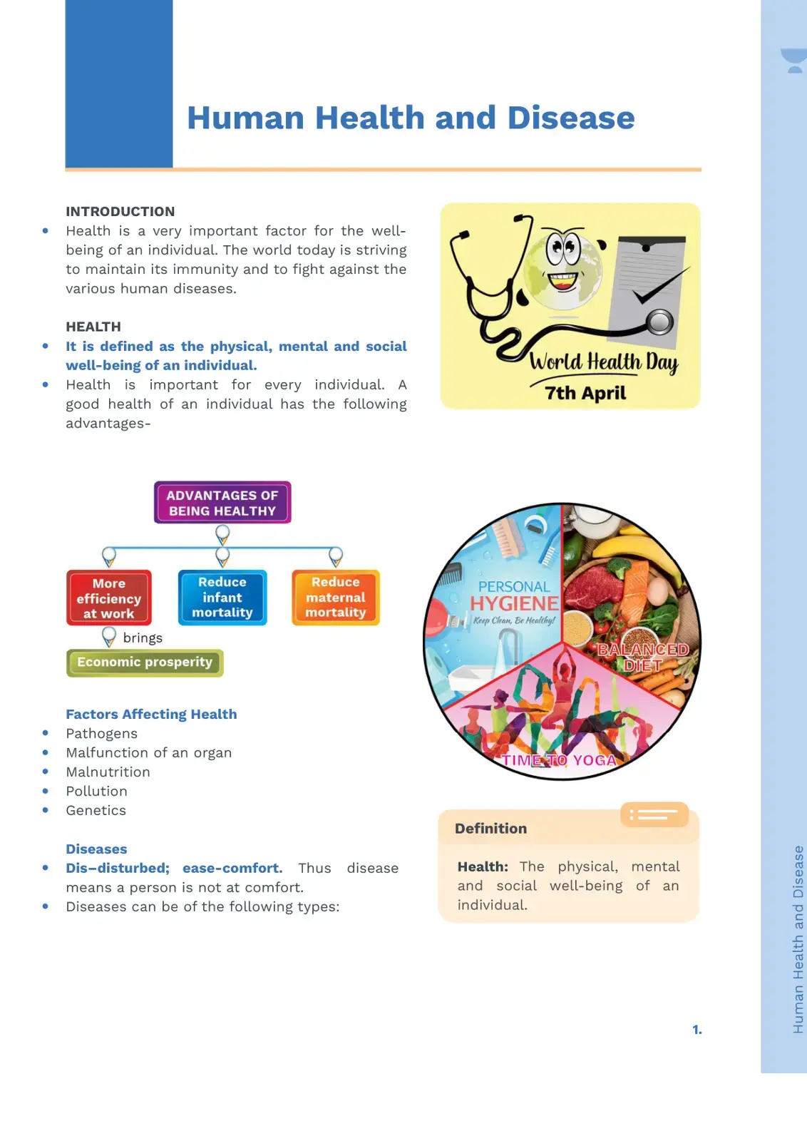 غلاف كتاب Human Health and Disease