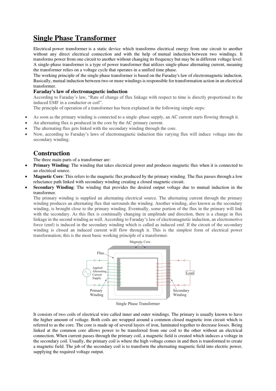 غلاف كتاب Single Phase Transformer