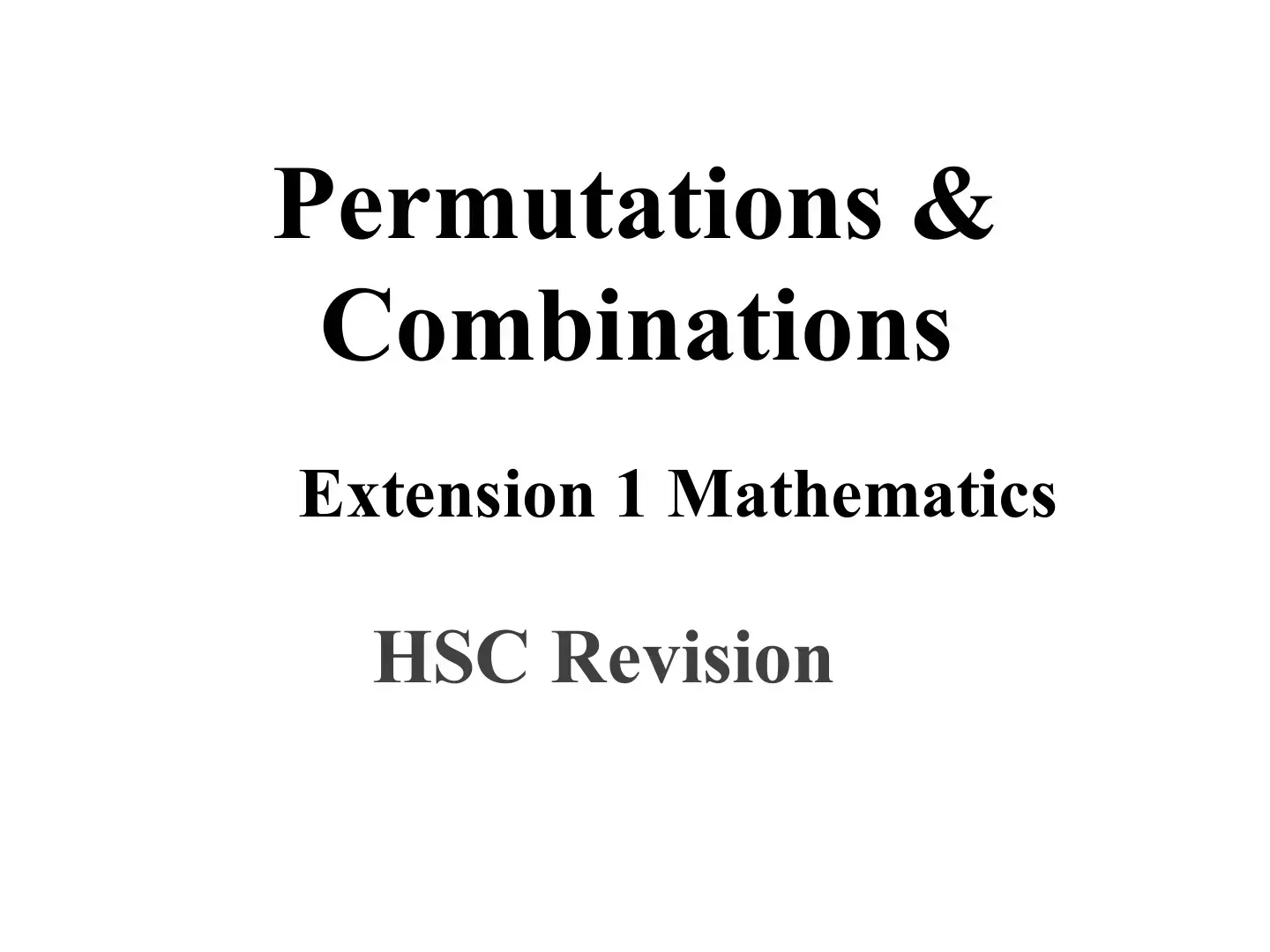 غلاف كتاب Permutations and Combinations