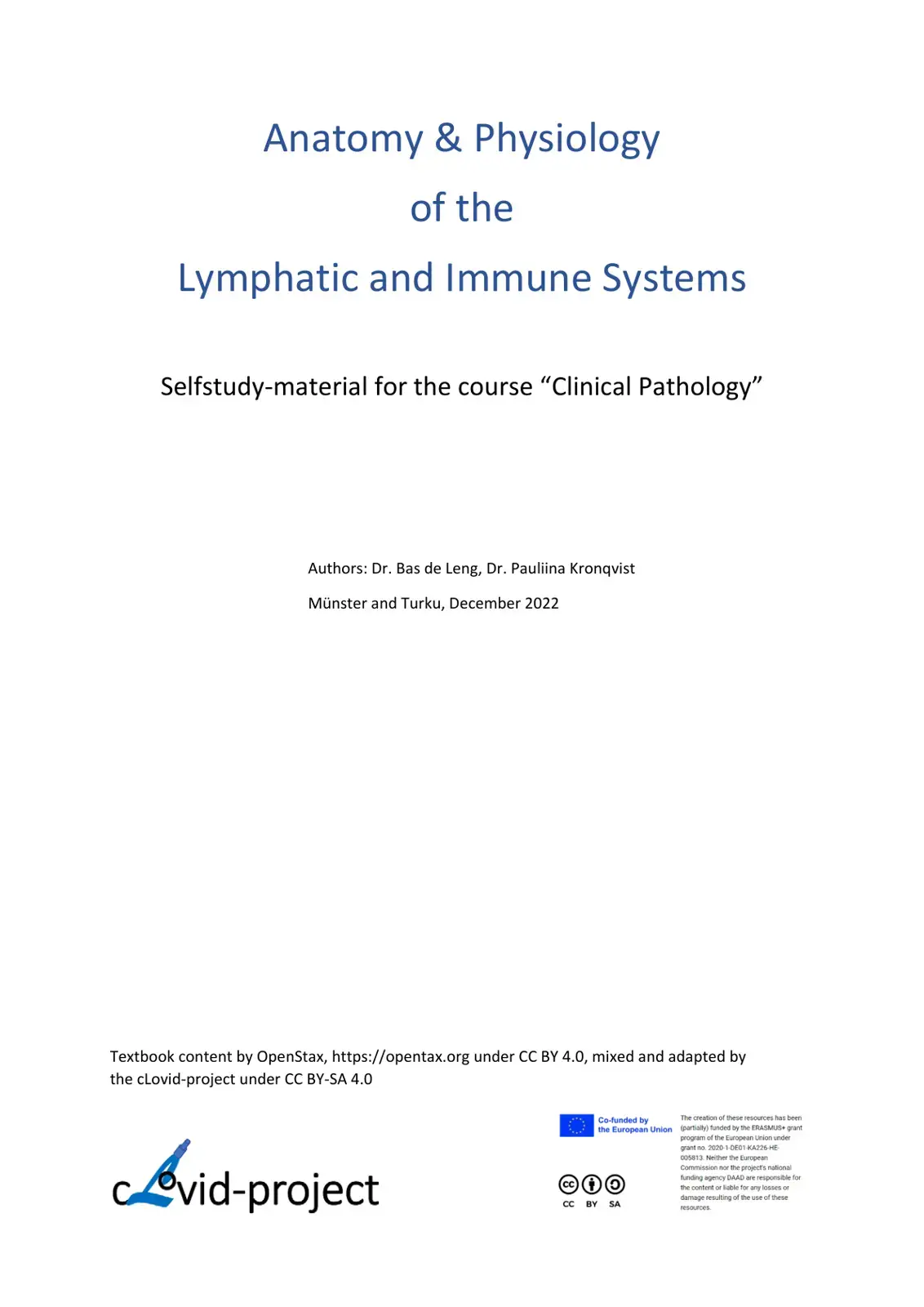 غلاف كتاب Anatomy & Physiology of the Lymphatic and Immune Systems