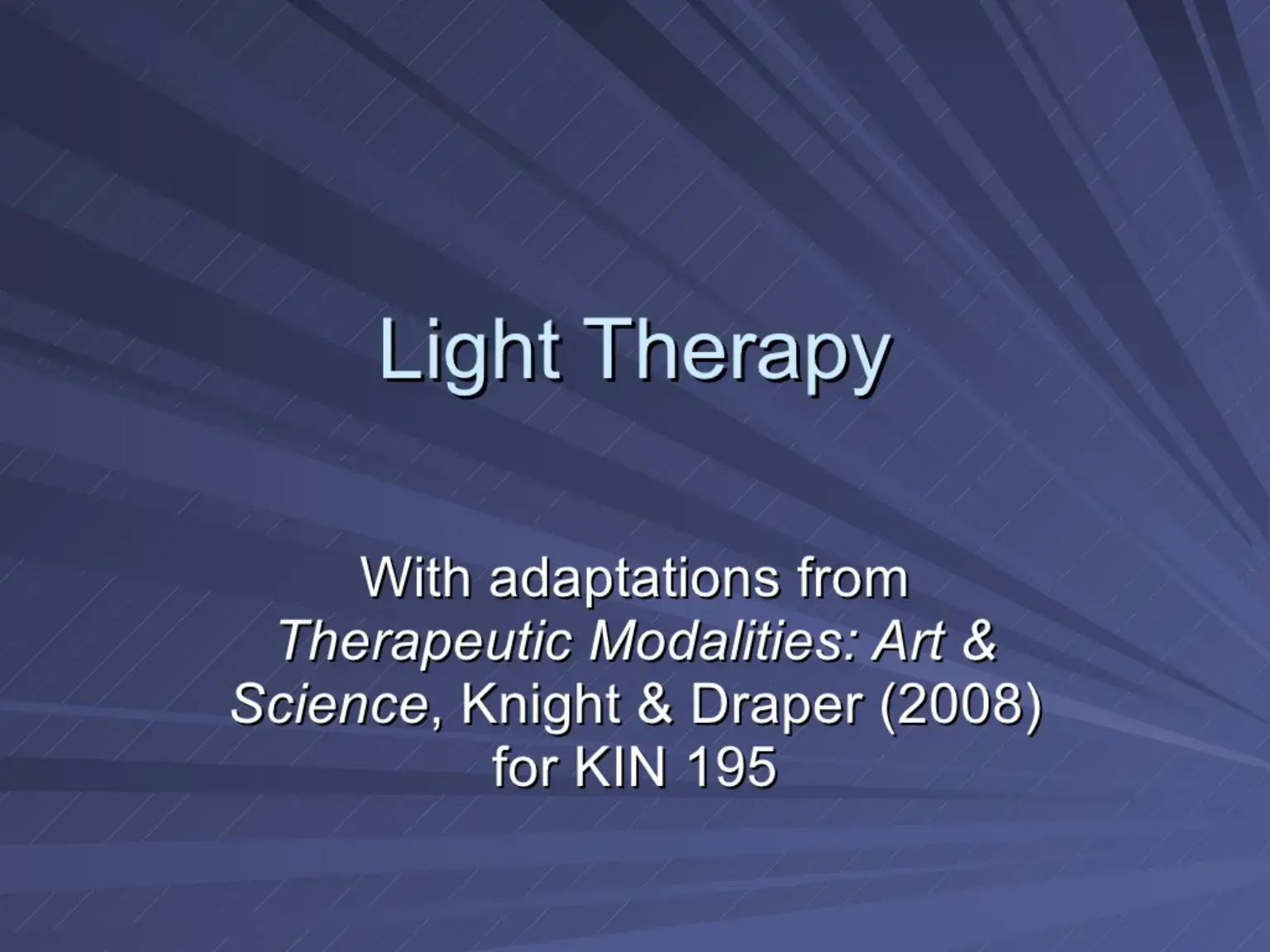 غلاف كتاب Light Therapy