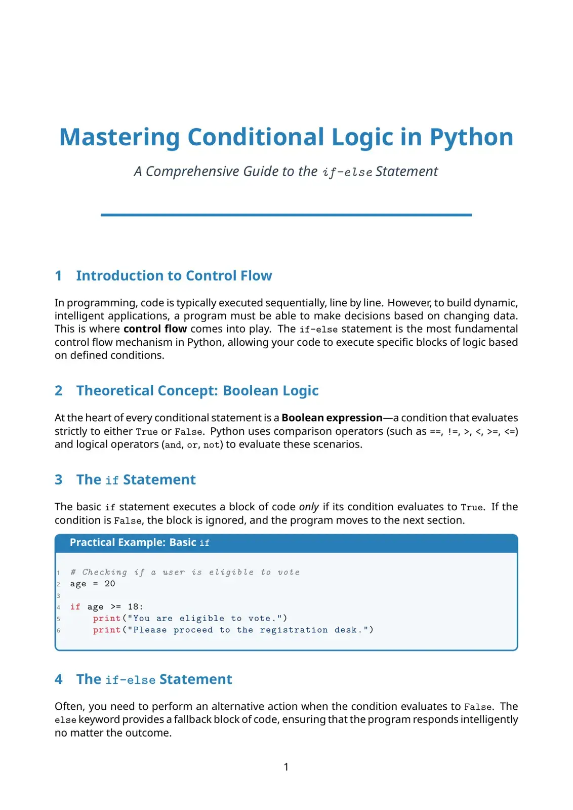 غلاف كتاب Mastering Conditional Logic in Python