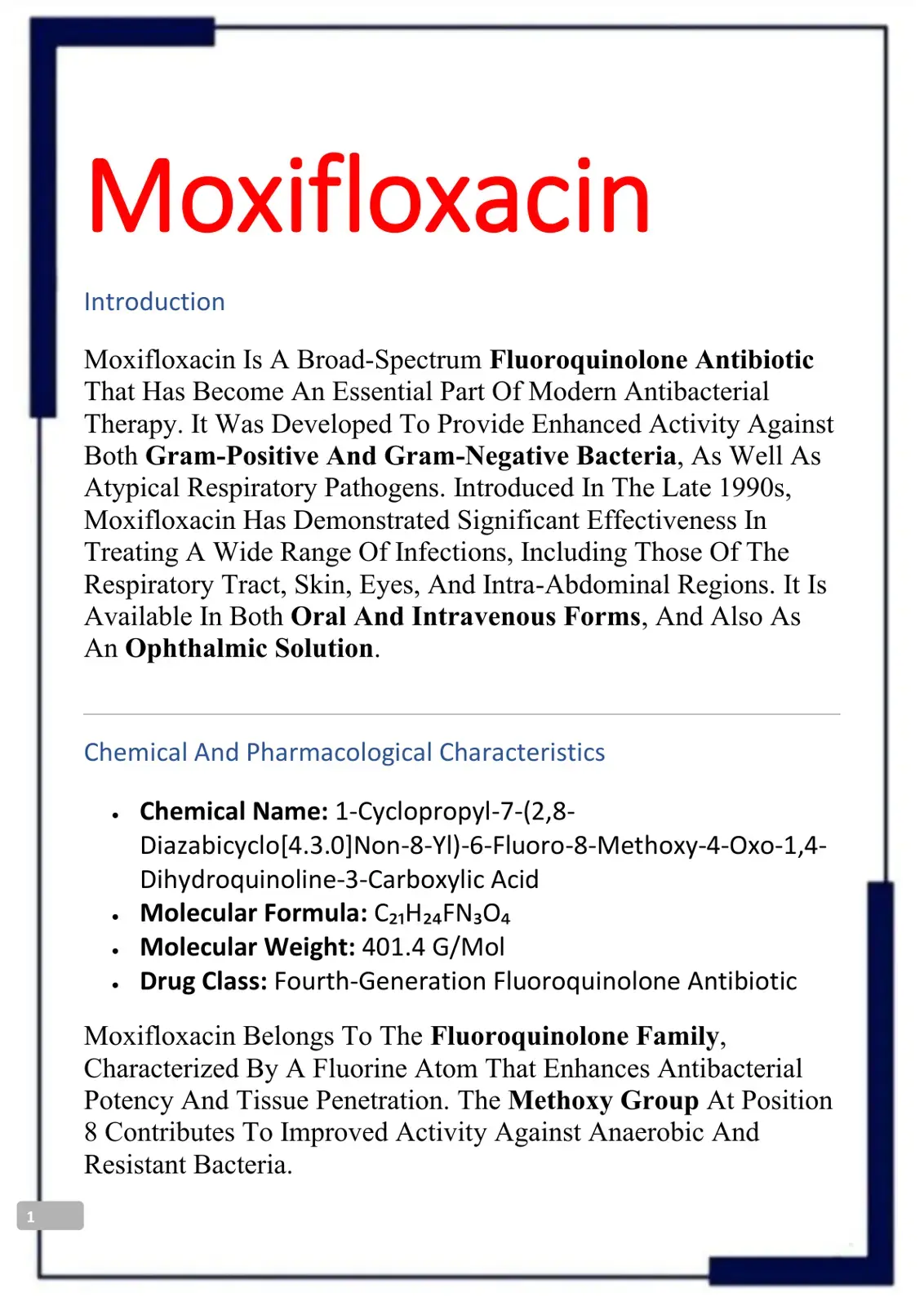 غلاف كتاب Moxifloxacin