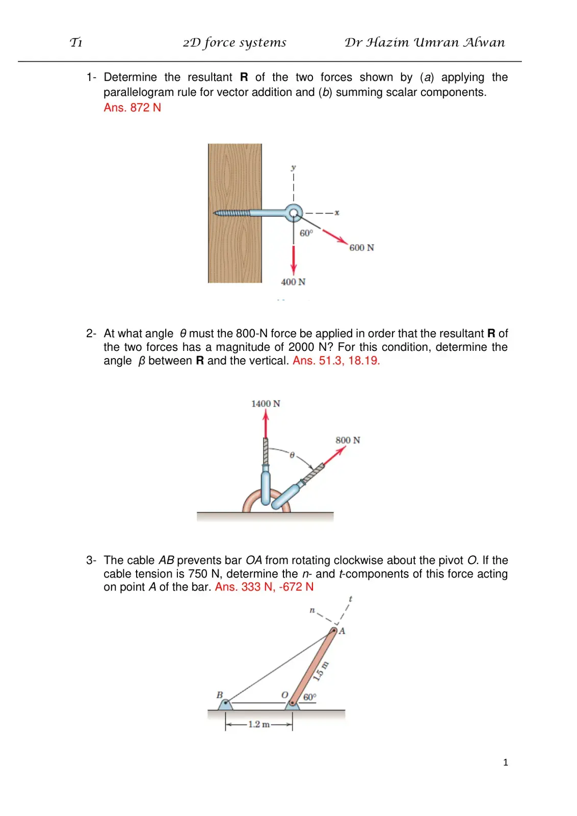 غلاف كتاب 2D force systems