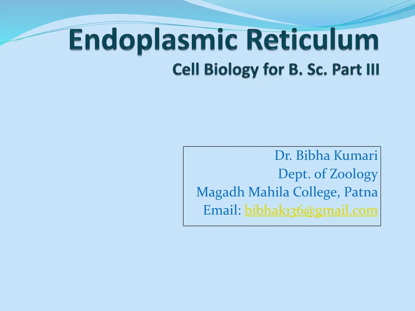 غلاف كتاب Endoplasmic Reticulum