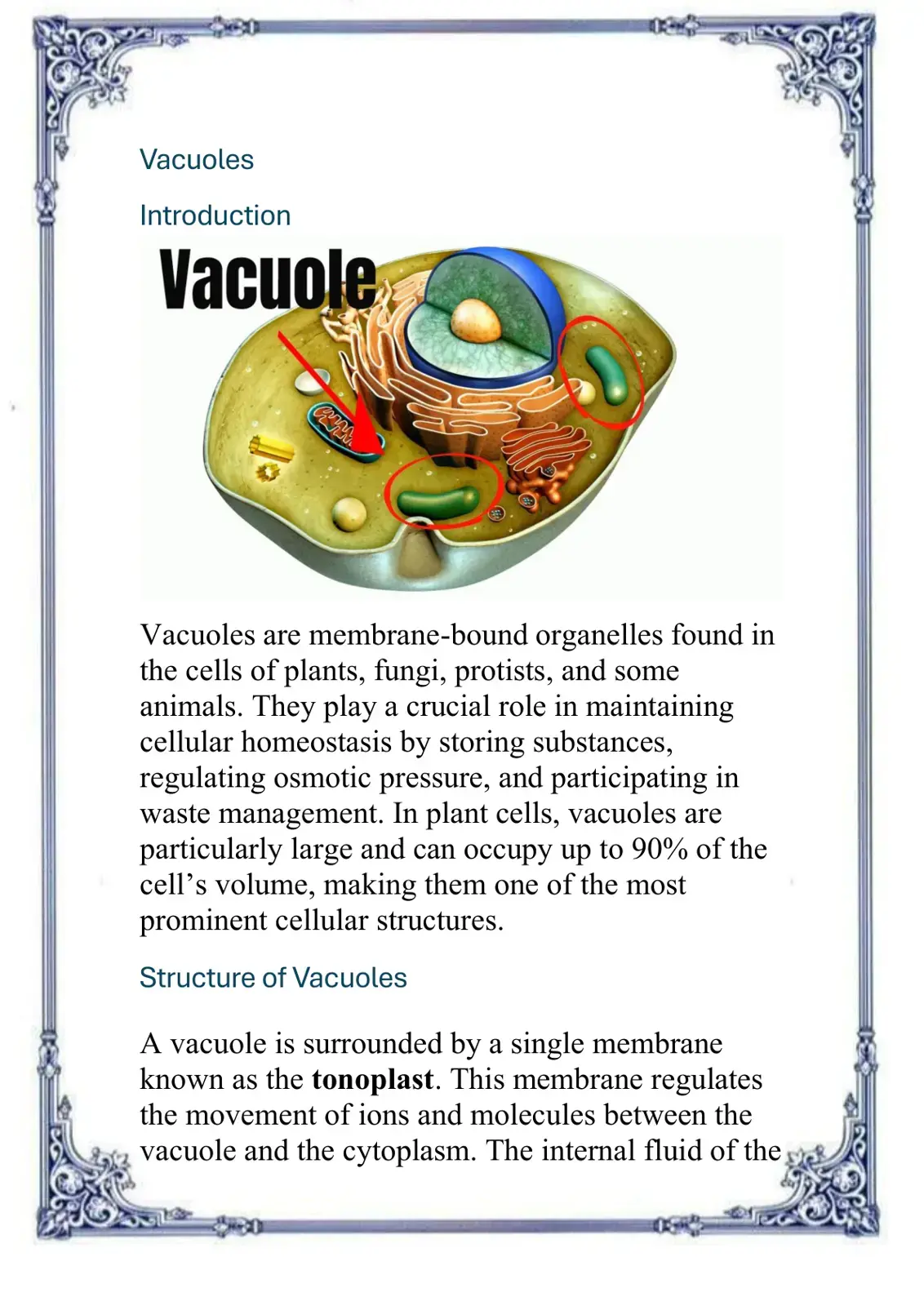غلاف كتاب Vacuoles