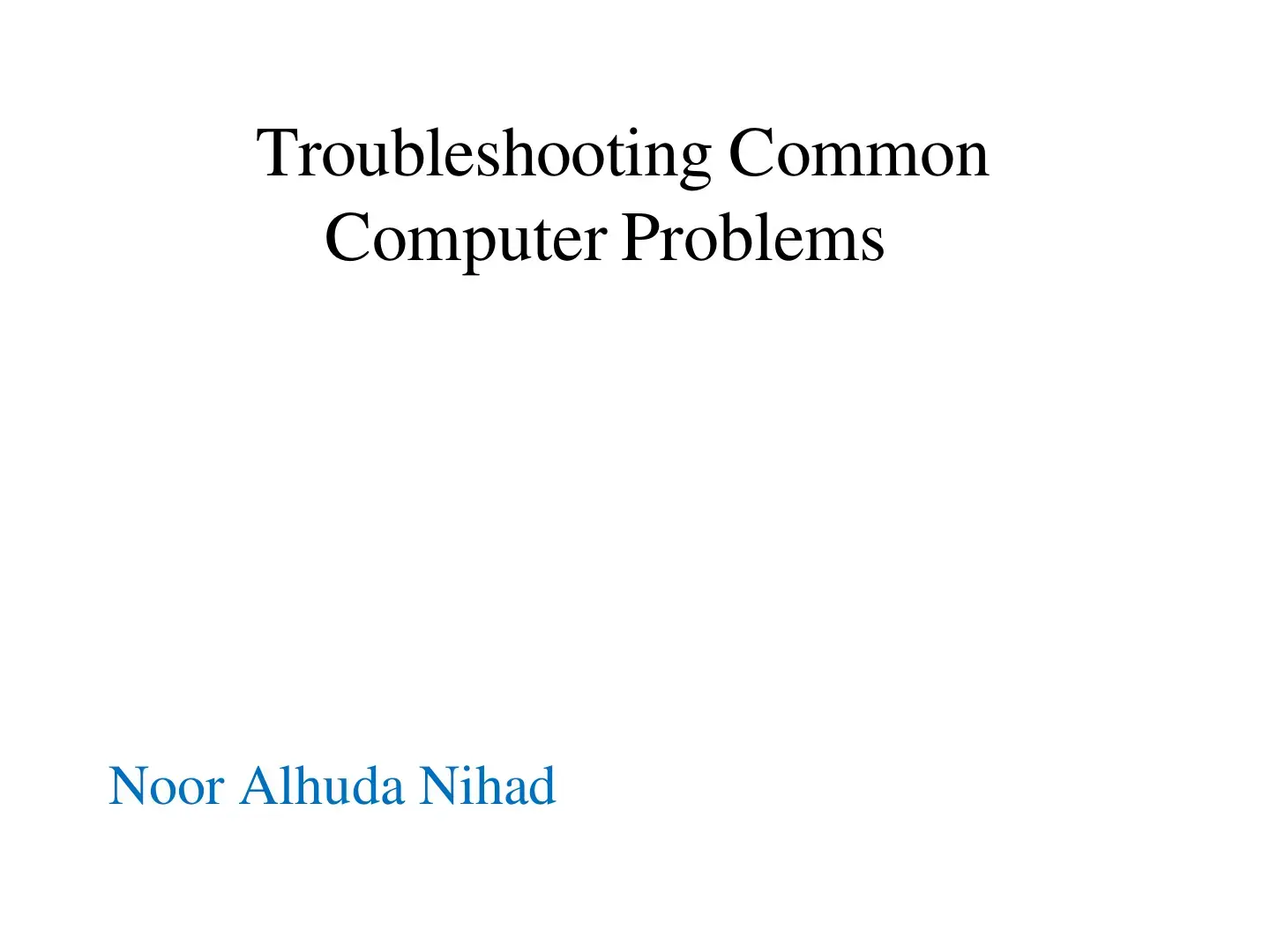 غلاف كتاب Troubleshooting Common Computer Problems