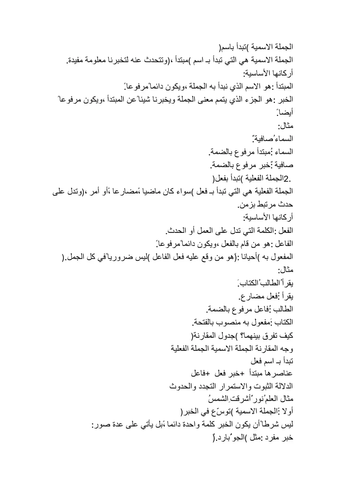 غلاف كتاب الجملة الاسمية والجملة الفعلية