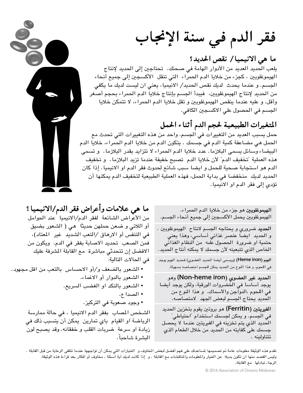 غلاف كتاب فقر الدم في سنة الإنجاب