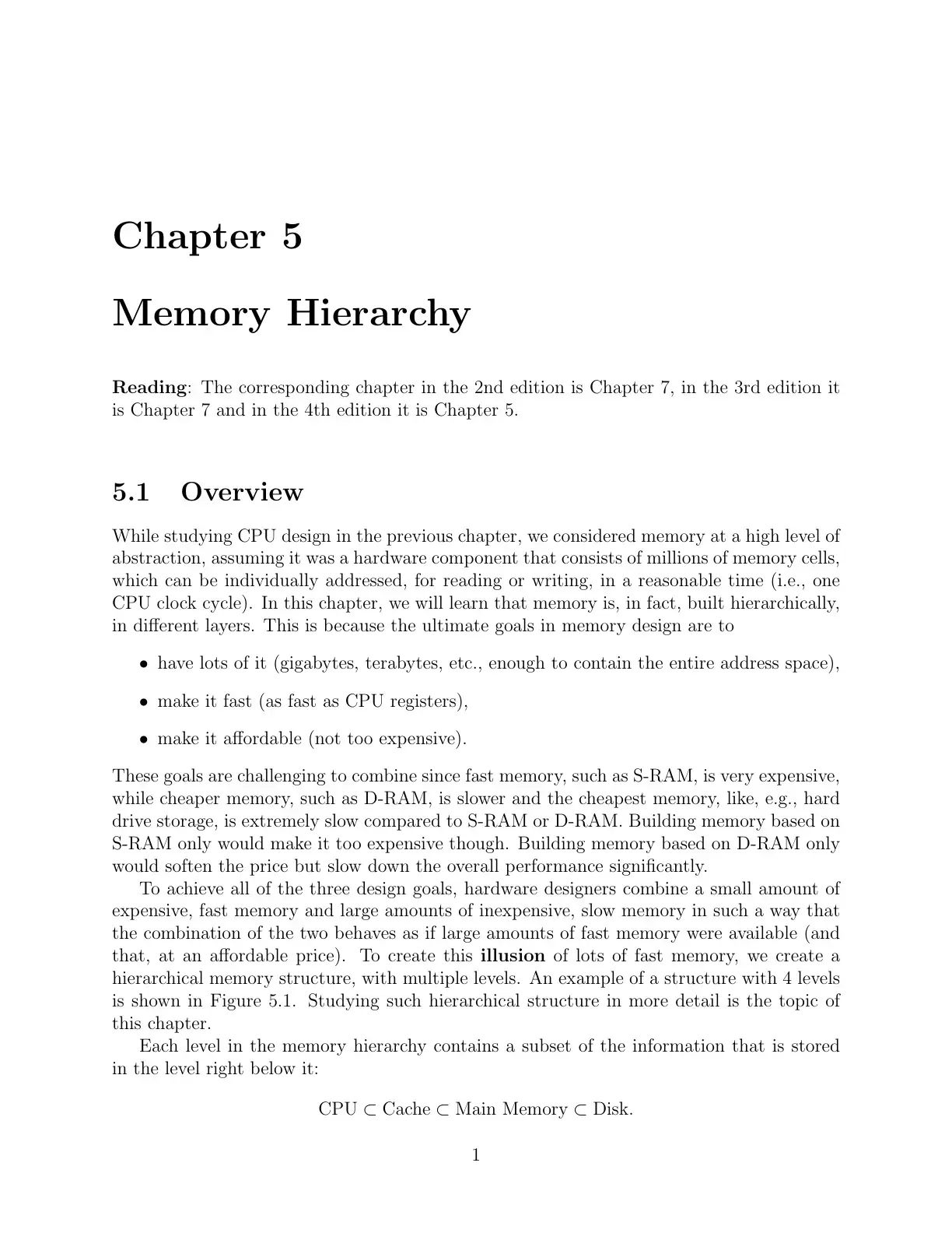 غلاف كتاب Memory Hierarchy