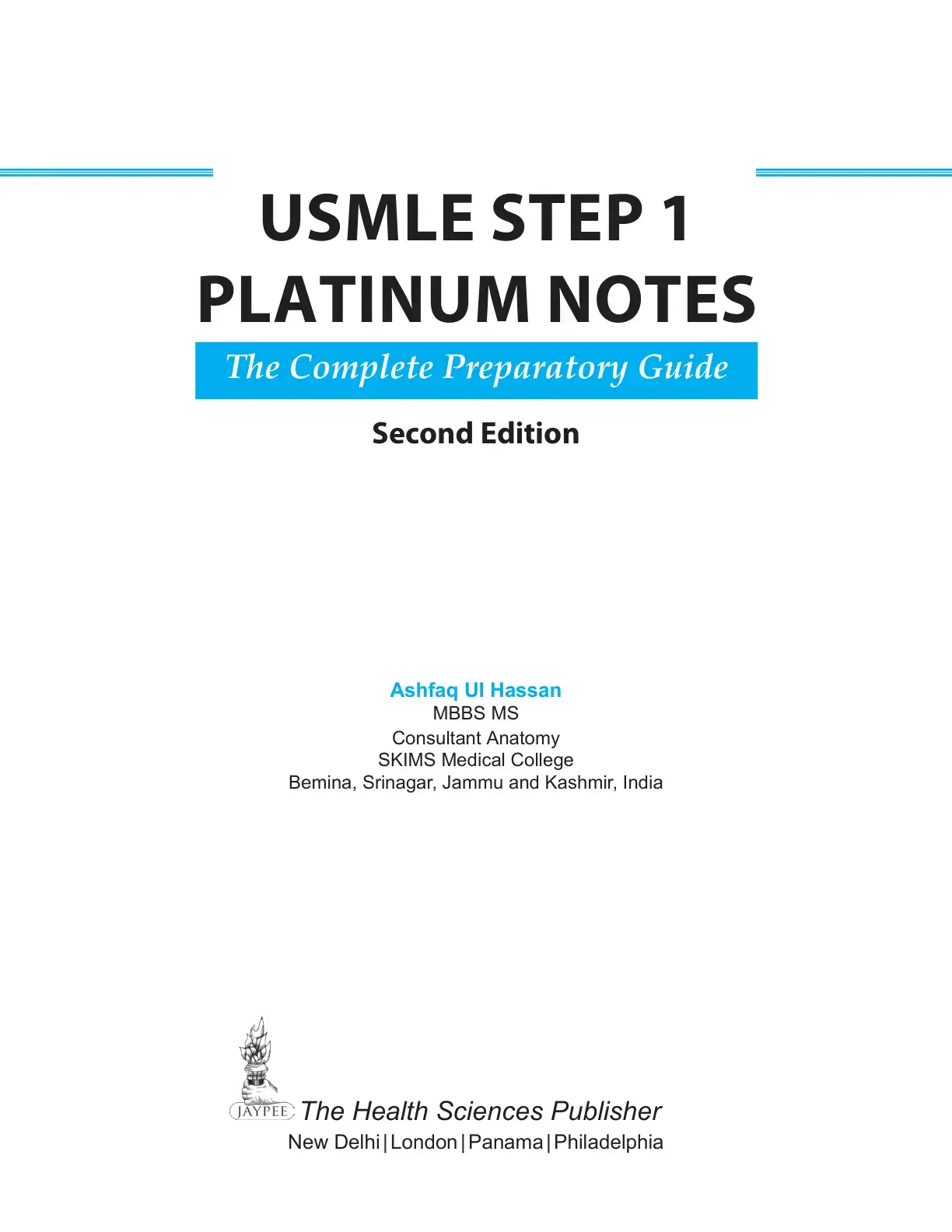 غلاف كتاب USMLE Step 1 Platinum Notes