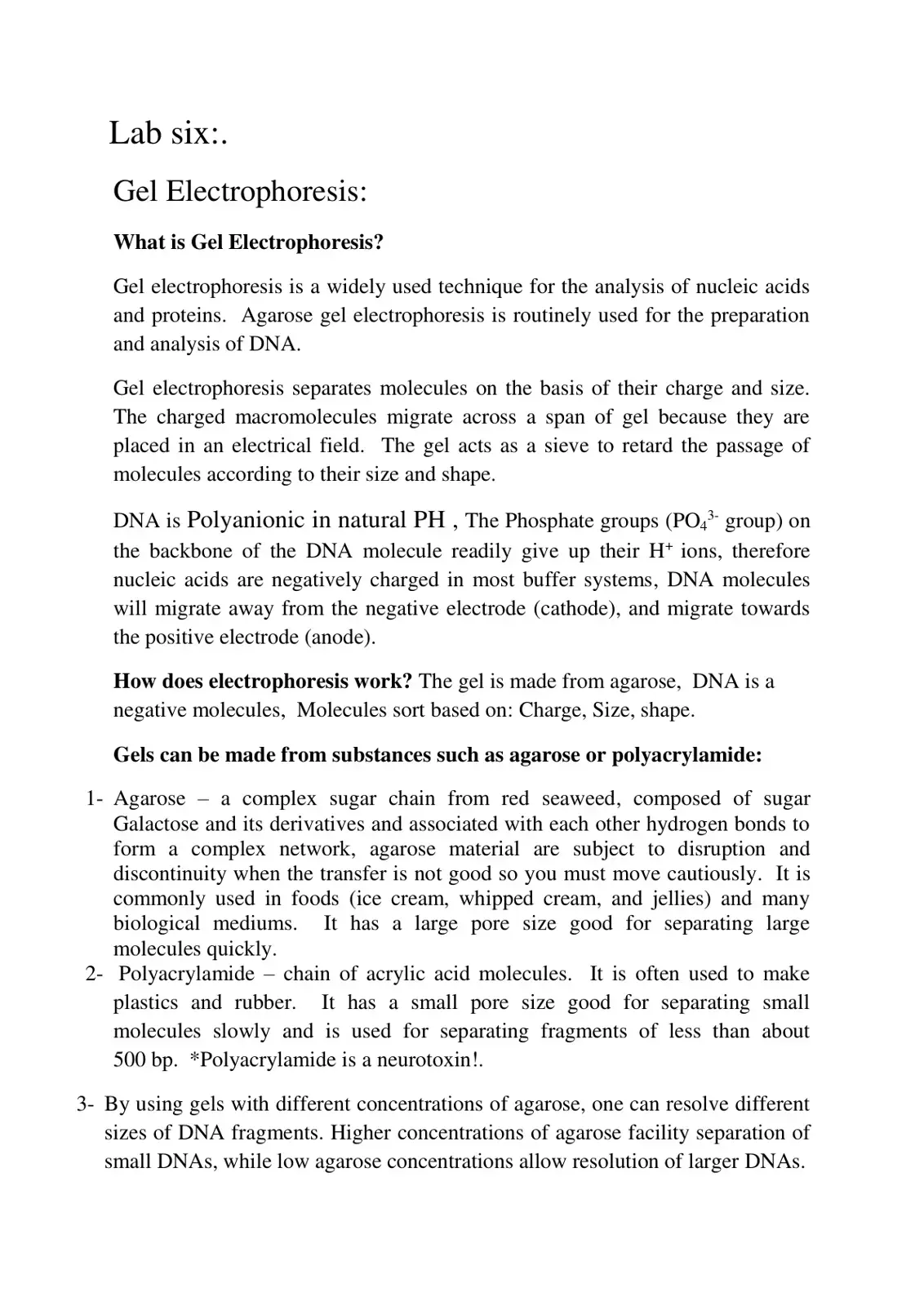 غلاف كتاب Gel Electrophoresis