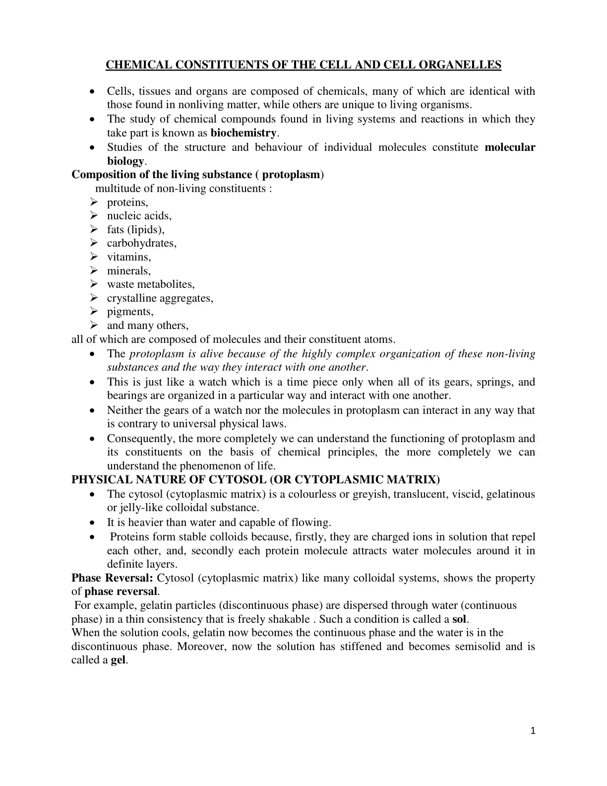 غلاف كتاب CHEMICAL CONSTITUENTS OF THE CELL AND CELL ORGANELLES