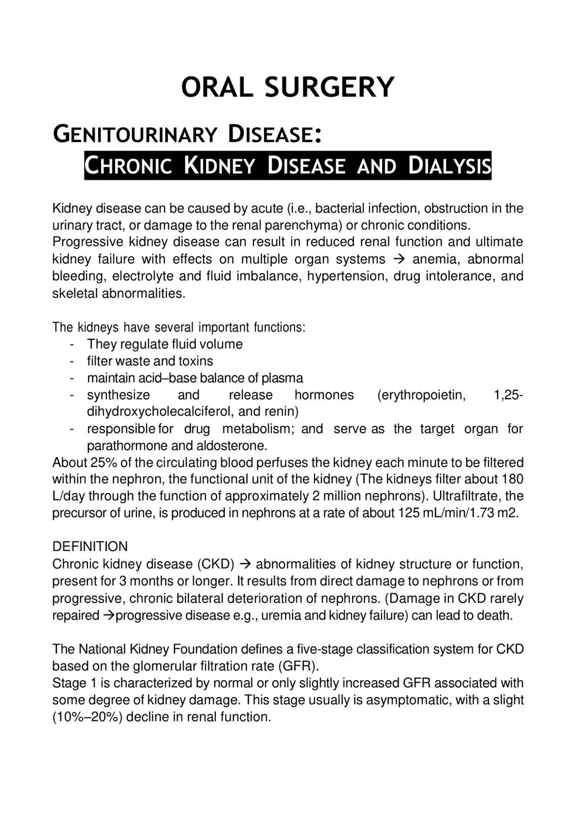 غلاف كتاب Oral Surgery: Genitourinary Disease: Chronic Kidney Disease and Dialysis