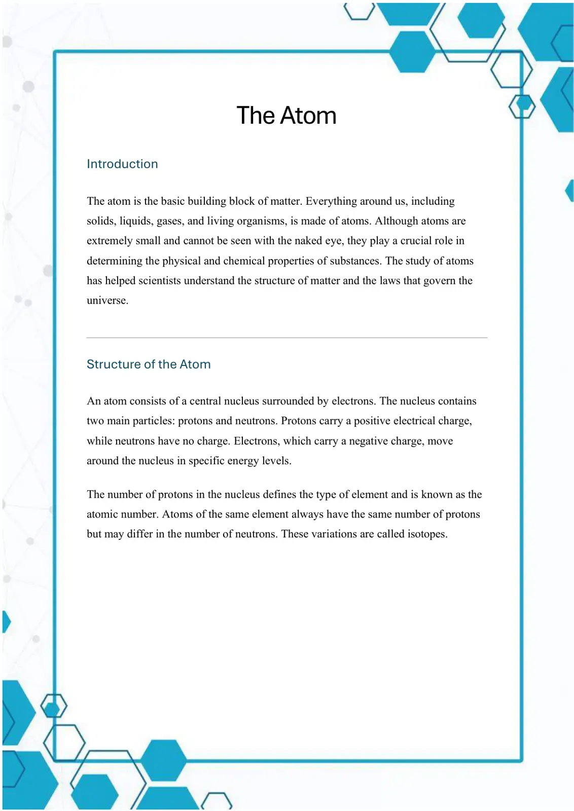 غلاف كتاب The Atom