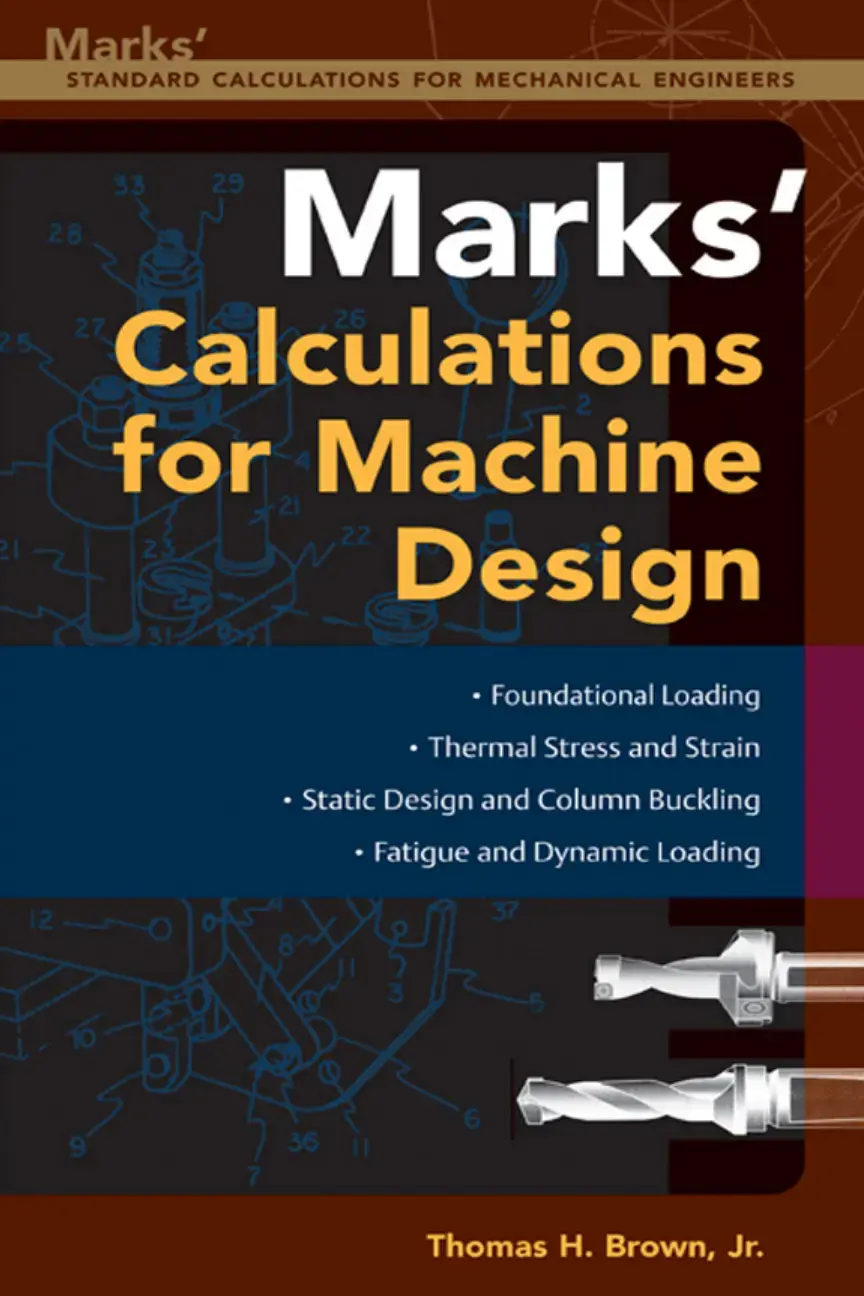غلاف كتاب Marks' Calculations for Machine Design