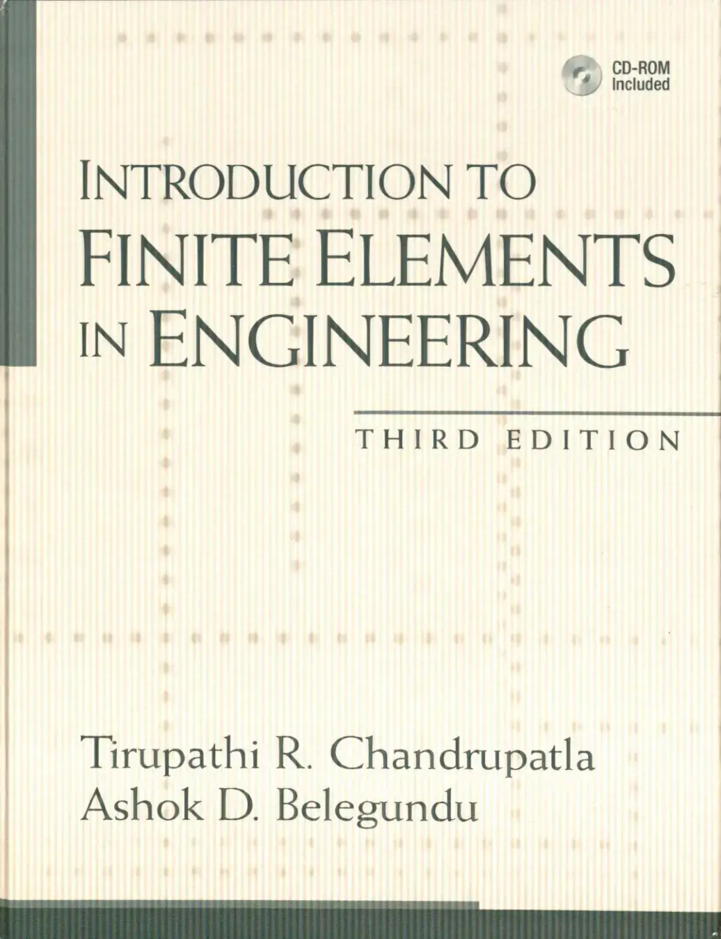 غلاف كتاب INTRODUCTION TO FINITE ELEMENTS IN ENGINEERING