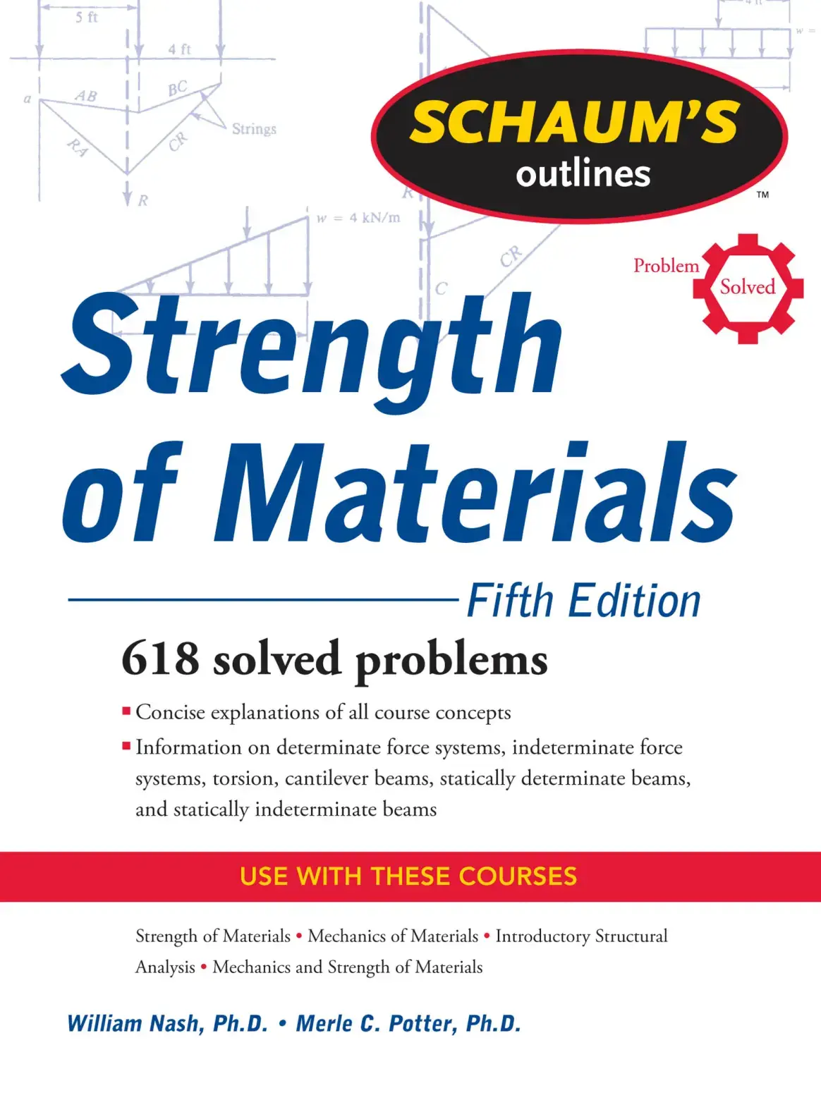 غلاف كتاب Schaum's Outlines Strength Problems Solved of Materials