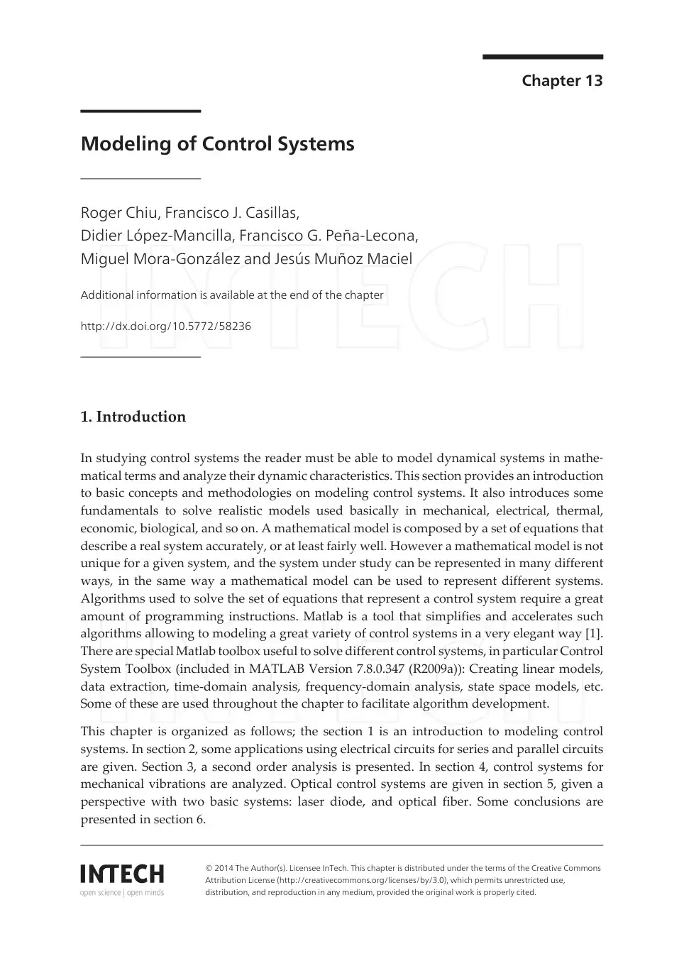 غلاف كتاب Modeling of Control Systems