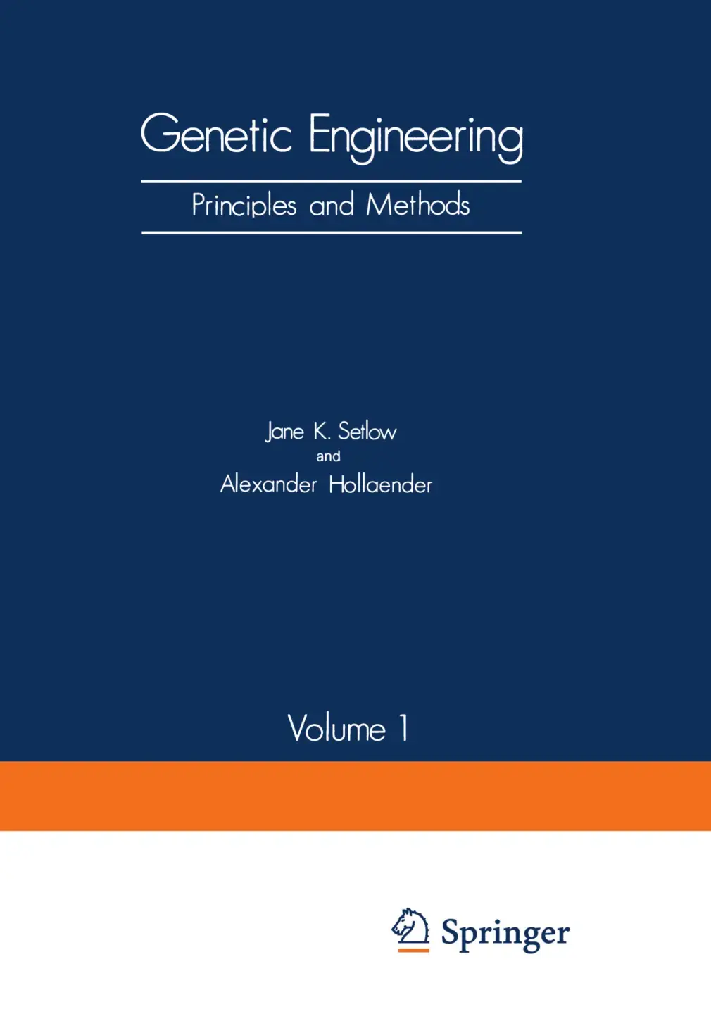 غلاف كتاب Genetic Engineering Principles and Methods