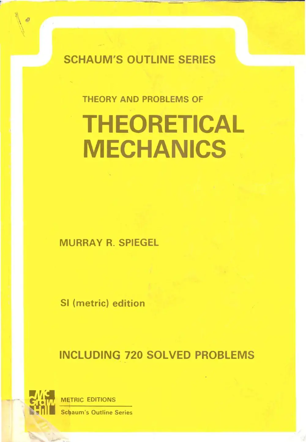 غلاف كتاب THEORY AND PROBLEMS OF THEORETICAL MECHANICS