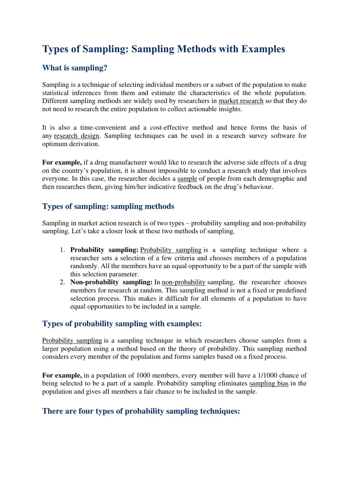 غلاف كتاب Types of Sampling: Sampling Methods with Examples
