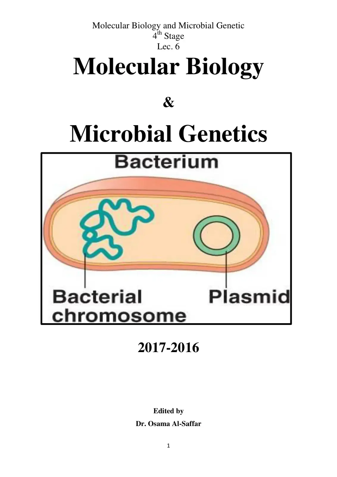 غلاف كتاب Molecular Biology & Microbial Genetics